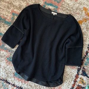 Max Studio quilted sweater shirt top